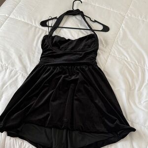 Princess Polly Black High Low Halter Dress